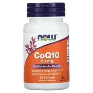 Ilustrasi suplemen Coenzyme Q10 (CoQ10) sebagai pendekatan fat burner metabolik tanpa stimulan untuk wanita, mendukung produksi energi sel dan fungsi mitokondria.