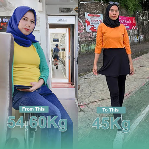 aini pasien drslimming memberikan hasil diet dari 60kg menjadi 45kg